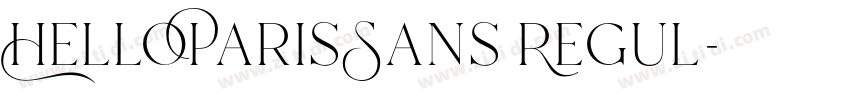HelloParisSans Regul字体转换